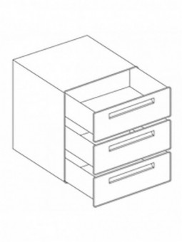 Option: double drawer 1/3 x 3, refrigerated counter reserve