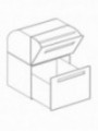 Option: Double hopper coffee machine, for neutral counter - case and neutral rear cabinet