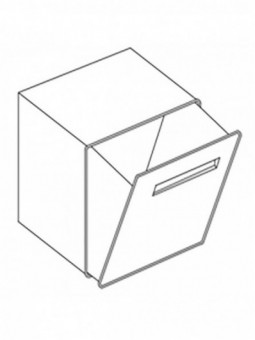 Option: Trémie à déchets avec calot H500mm