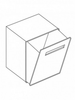 Option: Trémie à déchets avec calot H600mm