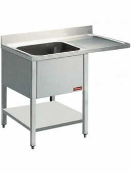 Spoeltafel met 1 kuip en 1 druipvlak