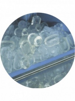 Hollow ice cube maker, 48 kg with reserve 25kg
