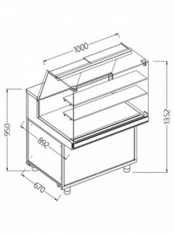 Neutral snack display counters_high glass