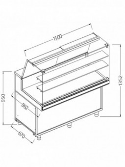 Neutral snack display counters_high glass