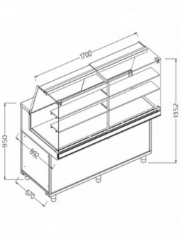 Vitrines neutres pour snacks_vitres hautes