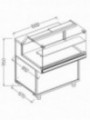 Neutrale vitrine voor snacks_lage ruiten