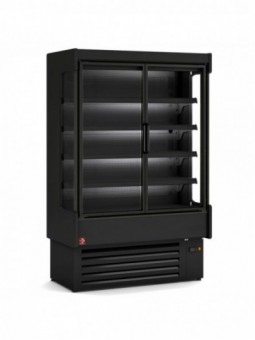 Ventilated refrigerated wall element, with unit, 2 swing doors