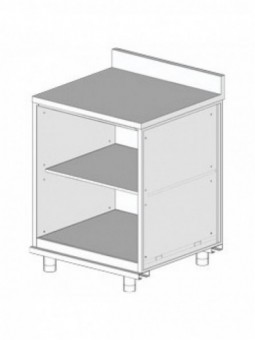 Meuble arrière neutre, avec dosseret