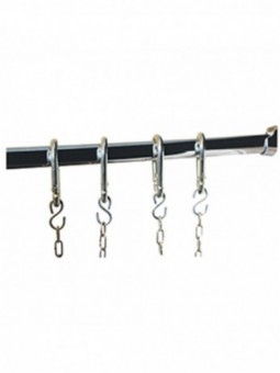 Kit butchery stainless steel bar and 4 hooks (complementary)
