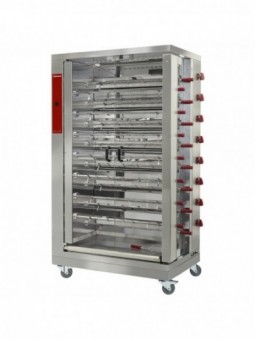 Chicken gas roaster, 15 spits (90 chickens)