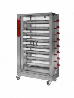Chicken gas roaster, 8 spits (48 chickens)