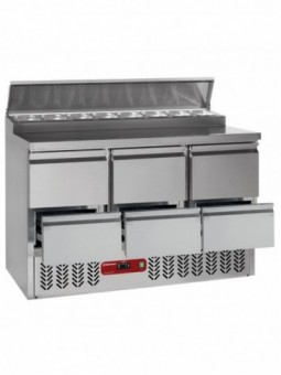 Refrigerating table composed of :