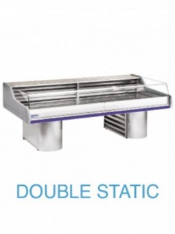 Refrigerated display counter with glass " Self-Service ", on bases