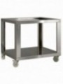 Imitatie RVS steun GL6/33, wielen, 2 met rem
