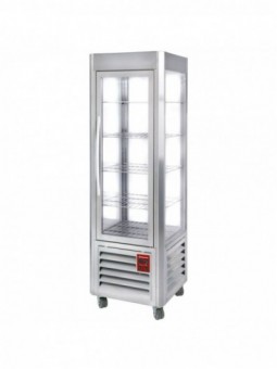 Panoramic display, 5 shelves, 360 LT, Stainless steel.