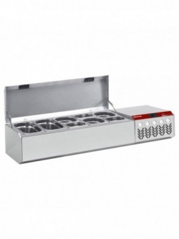 Refrigerated structure GN 5x1/4 , with lid