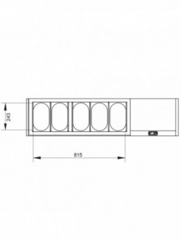 Refrigerated structure GN 5x1/4 , with lid
