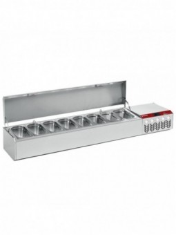 Refrigerated structure GN 8x1/4,  with lid