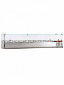 Refrigerated structure 10x GN 1/4 - 150 mm, with sneezeguard