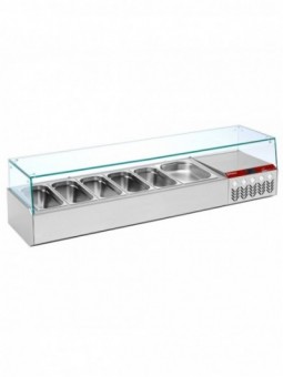 Refrigerated structure GN 6x1/3, with right glass