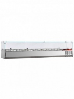 Refrigerated structure 9x GN 1/3 - 150 mm, with sneezeguard