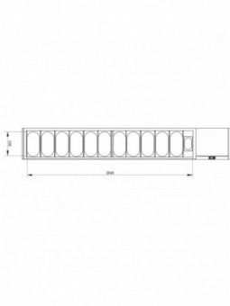 Refrigerated structure GN 11x1/3, 1x1/9, with right glass