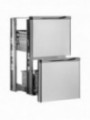 Drawers kit, stainless steel, (1/2 + 1/2) x TAV