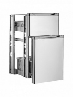 Drawers kit, stainless steel, (1/3+2/3) x TAV...