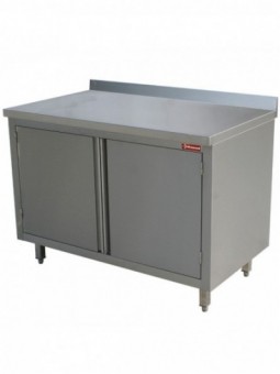 Table on neutral cupboard, hinged doors