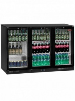Ventilated bottle cooler, "Back Bar", 3 swing doors