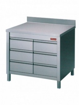Table sur armoire avec 6 tiroirs GN1/1