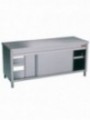 Table sur armoire neutre "traversante centrale"