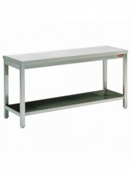 Work table with lower shelf