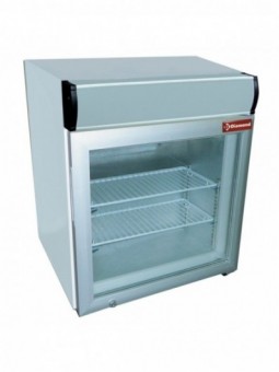 Vitrine tafelmodel negatieve T°, 50 liter, met lichtbak