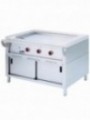 Plaque "Teppanyaki" gaz, 3 zones (3x 7 kW), sur armoire