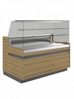 Comptoir vitrine réfrigéré EN & GN, vitre haute, ventilé, sans réserve
