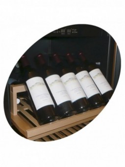 Glazed wine cellar, ventilated, 160 Lt., BLACK