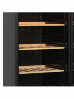 Geventileerde wijnkast vitrine, 380 liter, ZWART
