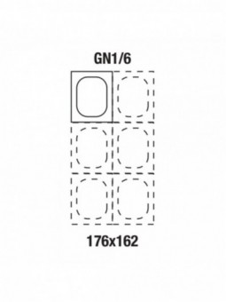 Gastronorm tub 1/6 h150 mm