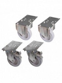 Set of 4 wheels (2 with brakes)