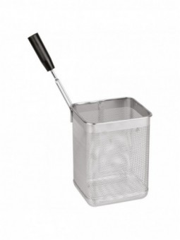 Basket for pasta cooker, lateral handle (left)