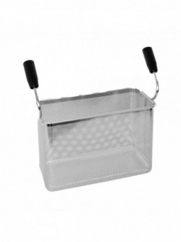 Basket for pasta cooker with 2 handles