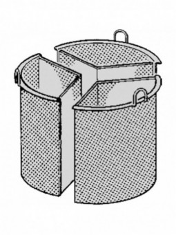 Mand 3 sectoren, 100 liter
