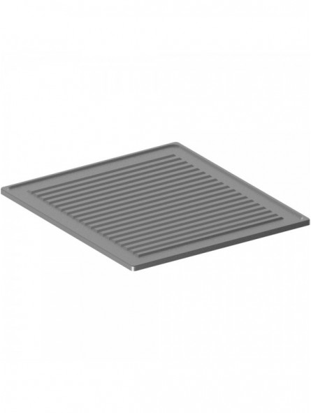 Ribbed plate stainless steel 1 burner