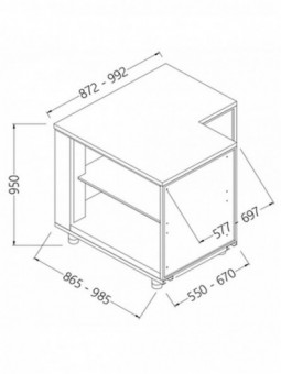 Neutrale achterhoek - open 90 °