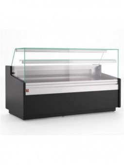 Ventilated counter display, with storage  - BLACK
