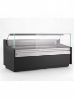 Comptoir vitrine neutre, vitre pâtisserie, avec réserve neutre - NOIR