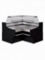 Closed angle 90°, ventilated, low glass - BLACK