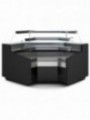 Closed angle 90°, ventilated, low glass, 3 sides - BLACK