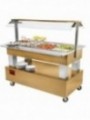 Buffet - Refrigerated salad bar, 4x GN1/1-150 (Wood light oak)